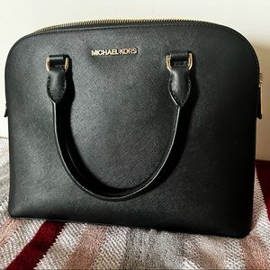 Michael Kors Black Tip Zip Tote Bag